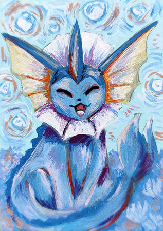 Vaporeon Van Gogh style