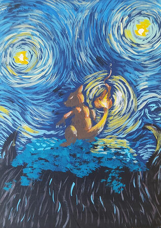 Charmeleon Van Gogh style Charmeleon Van Gogh style