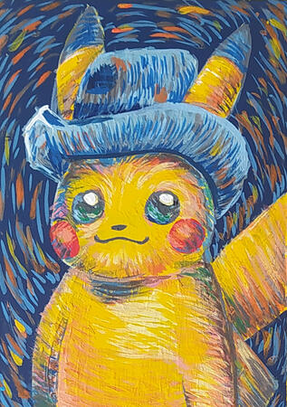 Pikachu Van Gogh style Pikachu Van Gogh style