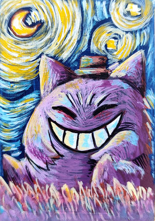 Gengar Van Gogh style
